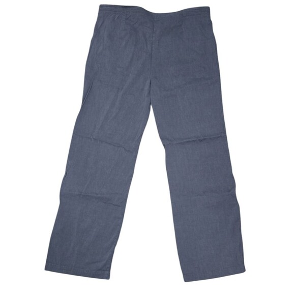 Eileen Fisher Linen Blend Casual Pants Gray Wide Leg L/XL - Picture 2 of 7